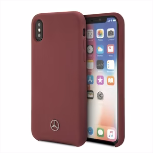 Mercedes Silicone Line Silikoninen Suojakuori iPhone X/XS:lle punainen