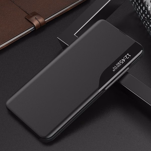 Eco Leather View Case Elegant Flip Cover Stand Function Poco M4 Pro 5G Black