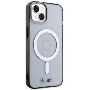 BMW BMHMP14SHCRS iPhone 14 6.1" Suojakuori läpinäkyvä hardcase Silver Ring MagSafe