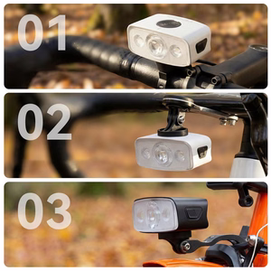 Rockbros QC1200 polkupyörän etuvalo, 1200lm, USB-C – väri: musta
