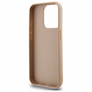 DKNY Quilted Stack Logo Suojakuori iPhone 15 Pro:lle - beige