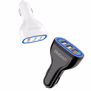 Car charger Dudao (R7S) (3xUSB) (2.4A;18W) white