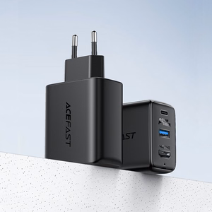 Acefast 2in1 laturi GaN 65W USB Type C / USB, HDMI 4K 60Hz sovitin (setti kaapelilla) musta (A17 black)