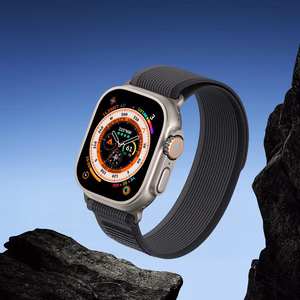 DUX DUCIS ranneke YJ nailon Apple Watch 42 / 44 / 45 / 49 mm musta harmaa