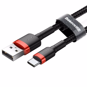Baseus Cafule USB cable 2 m USB A USB C Black, Red