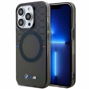 BMW BMHMP14LHGPK Suojakuori iPhone 14 Pro 6.1" harmaa/harmaa Pattern MagSafe