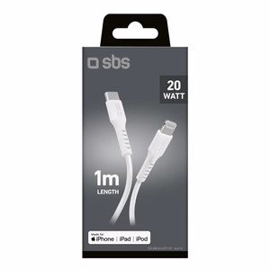 SBS TECABLELIGTC1W USB-C - Lightning Kaapeli MFi-sertifioitu, 1m - valkoinen