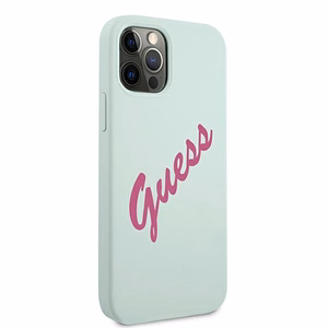 Guess GUHCP12LLSVSBF iPhone 12 Pro Max 6.7" blue fuchsia/blue fuschia hardcase Silicone Vintage