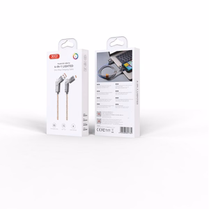 XO Kaapeli NB276 4in1 USB-C - Lightning + USB - USB-C 60W 1,0m harmaa