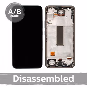 LCD-näyttö yhteensopiva Samsung A346 A34 5G:n kanssa kehyksellä / violetti / (9,5/10 käytetty)