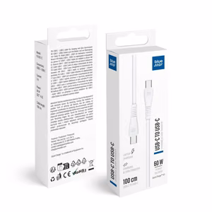 Kaapeli USB C–USB C Blue Star 3A 60W QC4.0 1 m PJ-DQ1-C, valkoinen