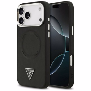 Guess MagSafe Suojakuori iPhone 17 Pro Max:lle GUHMP17XPSDTSCMK (PU Triangle Logo) - Musta