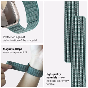 Crong Melange magnetic strap for Apple Watch 44 / 45 / 46 / 49 mm, turquoise melange