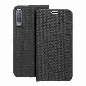 Flip-suojakuori Samsung A7 2018:lle Luna Book Carbon musta