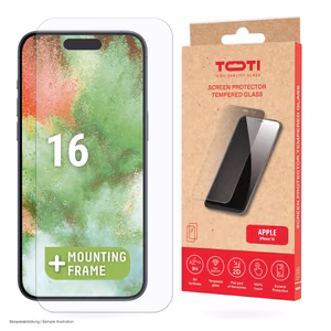 Karkaistu lasi 2D näytönsuoja täyspeitto iPhone 16/15 Pro/15, läpinäkyvä