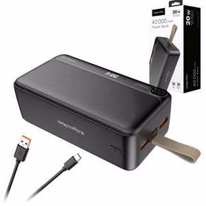 Kruger&Matz 40000 mAh Li-ion -varavirtalähde QC- ja PD-tuella