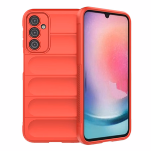 Magic Shield Case joustava panssari Suojakuori Samsung Galaxy A24 4G:lle punainen