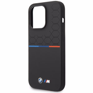 BMW Silikoninen Pattern iPhone 15 Pro Suojakuori - musta
