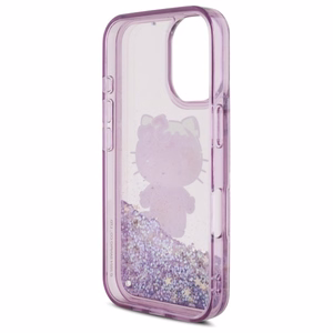 Hello Kitty Liquid Glitter 50TH Anniversary Party Suojakuori iPhone 16:lle - violetti