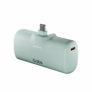 SBS EcoPower 5000 mAh 10W tehopankki sisäänrakennetulla USB-C-portilla - vihreä