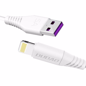 USB-kaapeli Dudao lightning 2m (5A) valkoinen