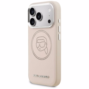 Karl Lagerfeld K Head Point Logo MagSafe Suojakuori iPhone 17 Prolle - Vaaleanpunainen