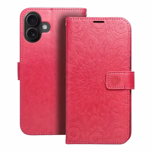MEZZO kirjakotelo IPHONE 16 Plusille mandala magenta