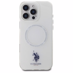 US Polo IML Ring MagSafe kotelo iPhone 16 Pro - valkoinen
