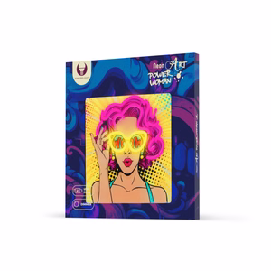 Neon ART LED POWER WOMAN keltainen-violetti FLA02 Forever Light