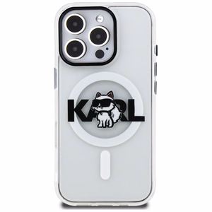 Karl Lagerfeld IML Choupette Sketch Logo MagSafe Suojakuori iPhone 16 Pro - läpinäkyvä