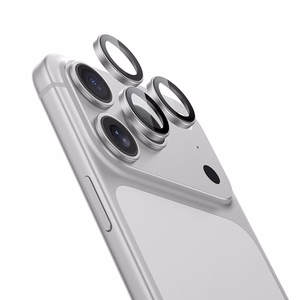 Benks Karkaistu lasi Glass Warrior Lens Protector kameralle iPhone 17 Pro/17 Pro Max:lle (linssi 3 kpl) hopeinen