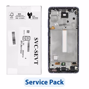 ServicePack LCD-näyttö SAMSUNG A52S 5G A528B GH82-26861C violetti