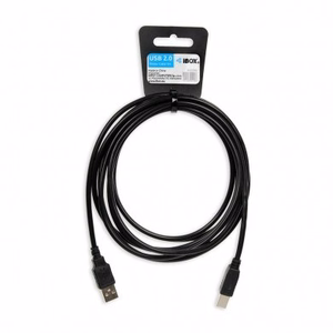 iBox IKU2D USB-kaapeli 3 m USB 2.0 USB A USB B musta