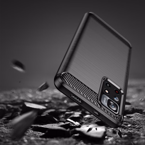 Carbon Case Joustava kansi Hylsy Xiaomi Redmi Note 11 musta