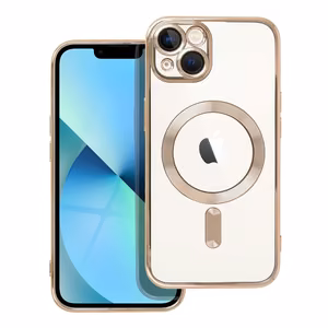 Suojakuori iPhone 13:lle Electro Mag Cover yhteensopiva MagSafe-version kanssa kultainen