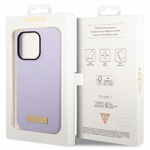 Guess GUHMP14LSBPLU iPhone 14 Pro 6.1 violetti/violetti kovakuori Silicone Logo Plate MagSafe