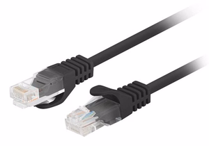 Lanberg PCU6-20CC-0200-BK verkkokaapeli musta 2 m Cat6 U/UTP (UTP)