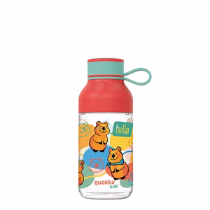 Quokka Ice Kids with Strap Ecozen -juomapullo, 430 ml, Happy Quokka