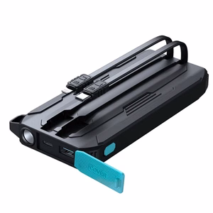 Powerbank Joyroom JR-L017 10000mAh, 22.5W, with Lightning + USB-C cable (black)