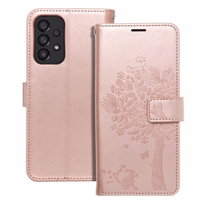 MEZZO Book-suojakuori Samsung A33 5G:lle tree Rose Gold