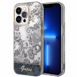 Guess GUHCP14XHGPLHG iPhone 14 Pro Max 6.7 "harmaa / harmaa kovakotelo Porcelain kokoelma