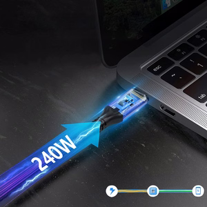 Wozinsky WPS3-UY41S USB-C USB4 40Gb/s 240W 1m 4K kulmakaapeli - musta