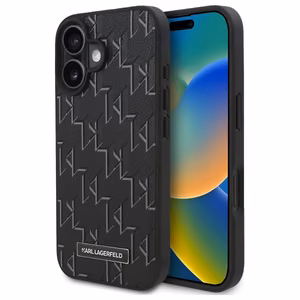 Karl Lagerfeld Hot Stamp MagSafe Suojakuori iPhone 16:lle - Musta