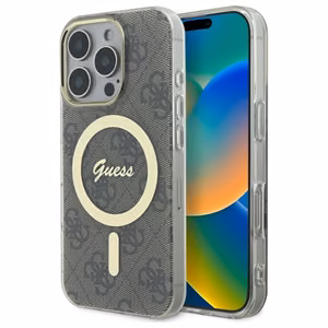 Guess IML 4G MagSafe Suojakuori iPhone 16 Pro Max:lle - Ruskea