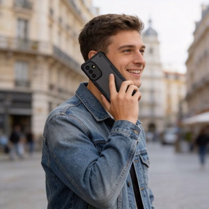 Tech-Protect Rugged Shield -suojakuori Samsung Galaxy A57 5G:lle - läpikuultava musta