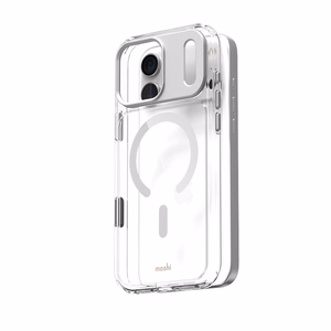 Moshi iGlaze MagSafe suojakuori iPhone 17 Pro Max -laitteelle, Luna Silver -värinen