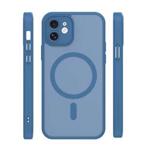 Mag Matt case for iPhone 12 6,1" dark blue camera protection