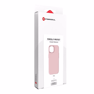 Case for iPhone 15 Forcell F-Protect Frame Premium compatible with Magsafe pink