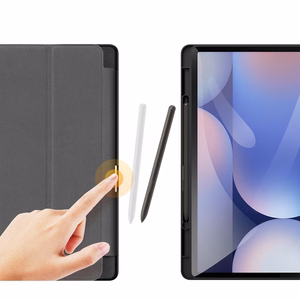 Dux Ducis Domo PU Leather Case with Stand for Samsung Tab S10+ / S9+ / S9 FE+ - Black