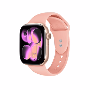 Crong Liquid ranneke Apple Watch 38 / 40 / 41 / 42 mm -kellolle, lohenpunainen